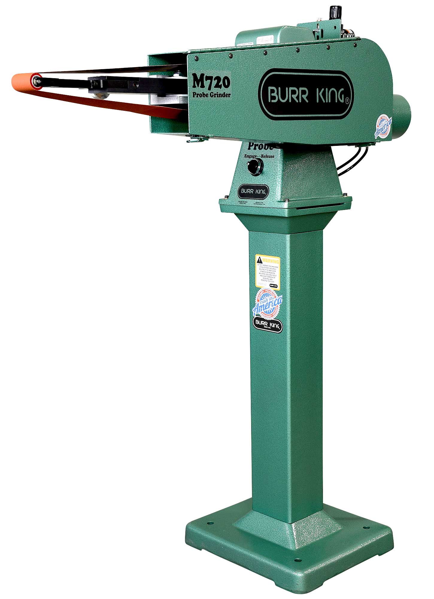 16300A -  Air tension fixed speed M720 probe grinder on optional 02 fixed height pedestal